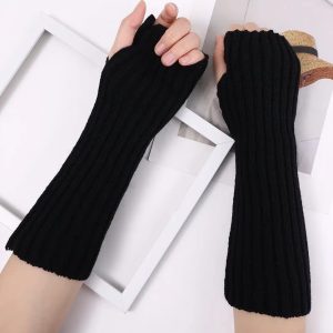 gants longs noirs pour femme