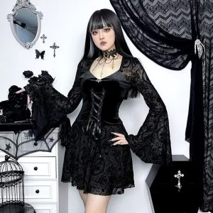 robe gothique noire pour femme